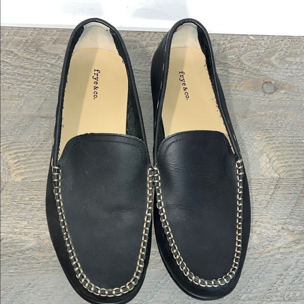 FRYE & CO. MENS LEWIS‎ VENETIAN LOAFER DRIVING MOC BLACK LEATHER 13 M - Picture 6 of 10
